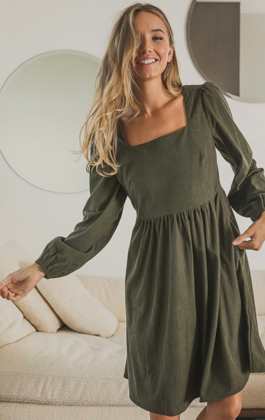 The Evelyn Corduroy Dress in 2 Colors