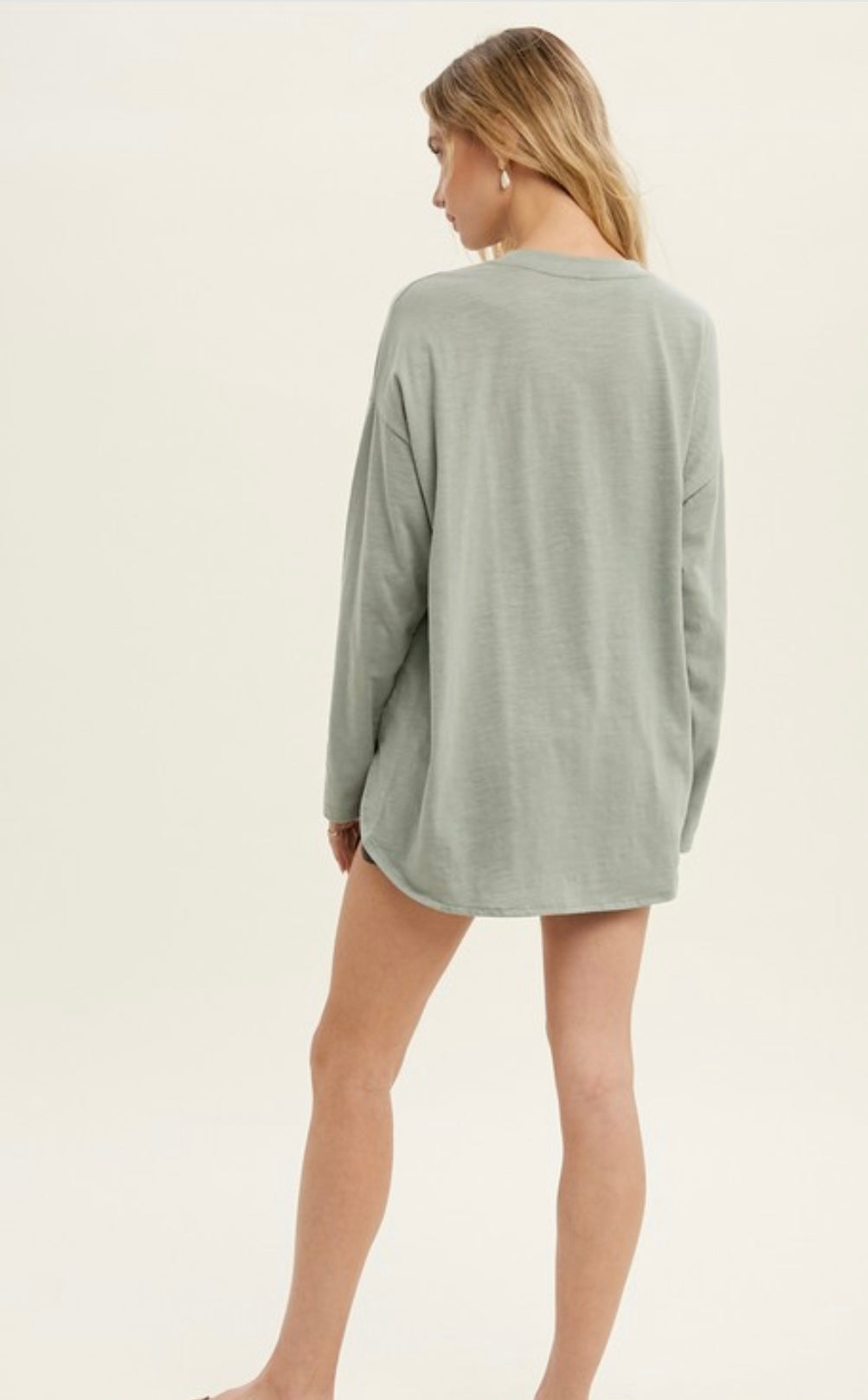 The Terry Oversized Long Sleeve Tee in 2 Colors