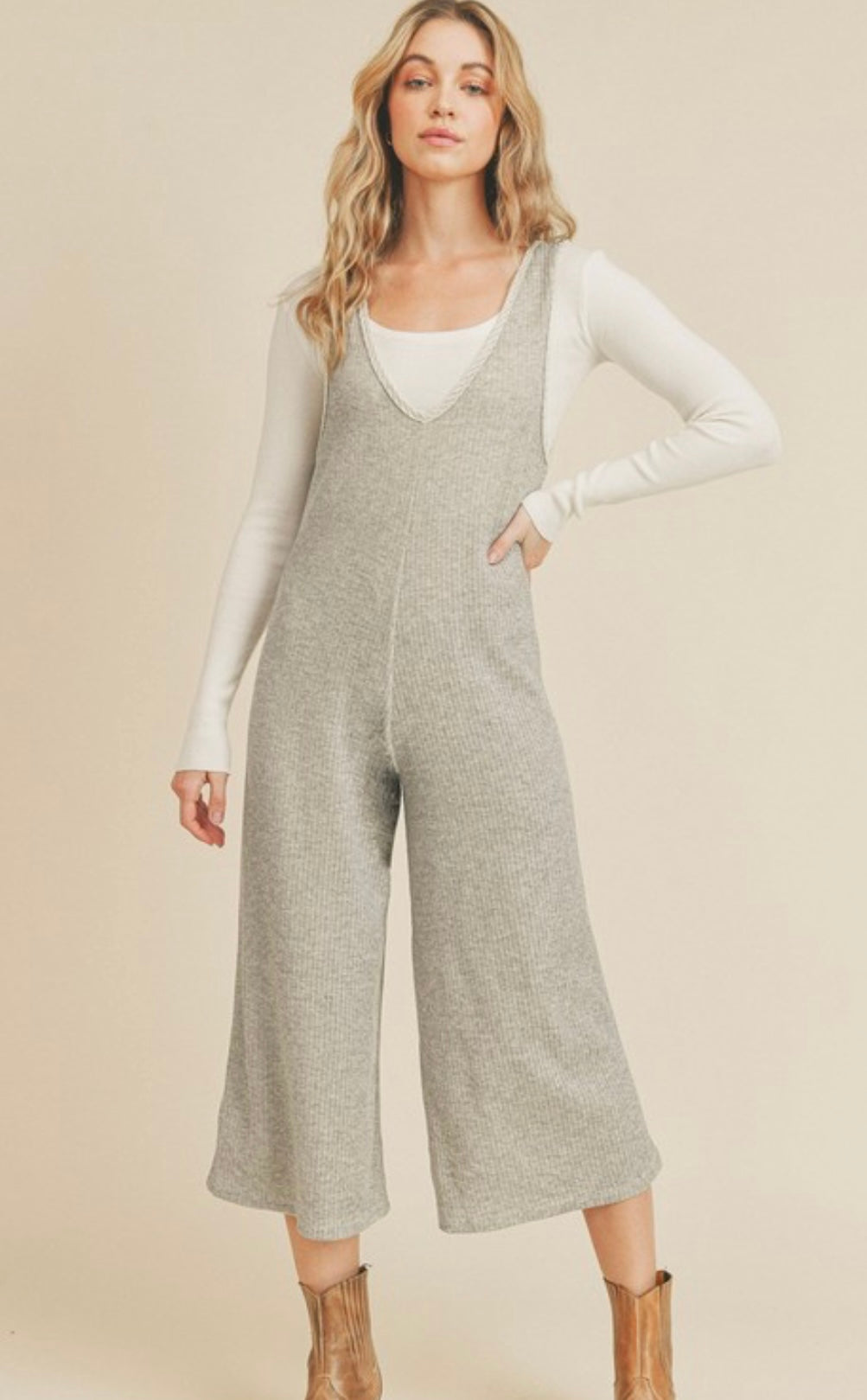 The Crystal Ribbed Jumpsuit