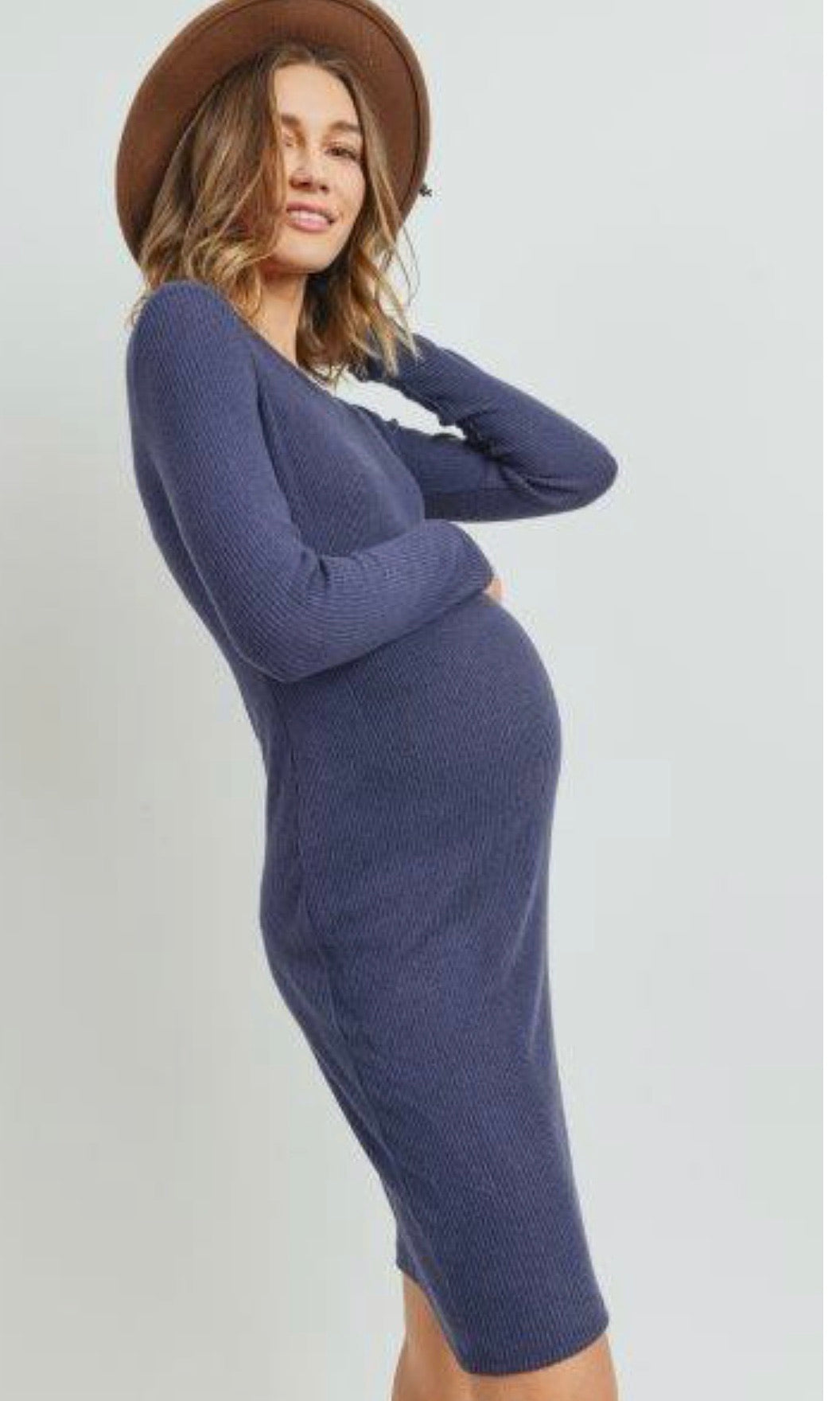 The Lexi Maternity dress in Navy