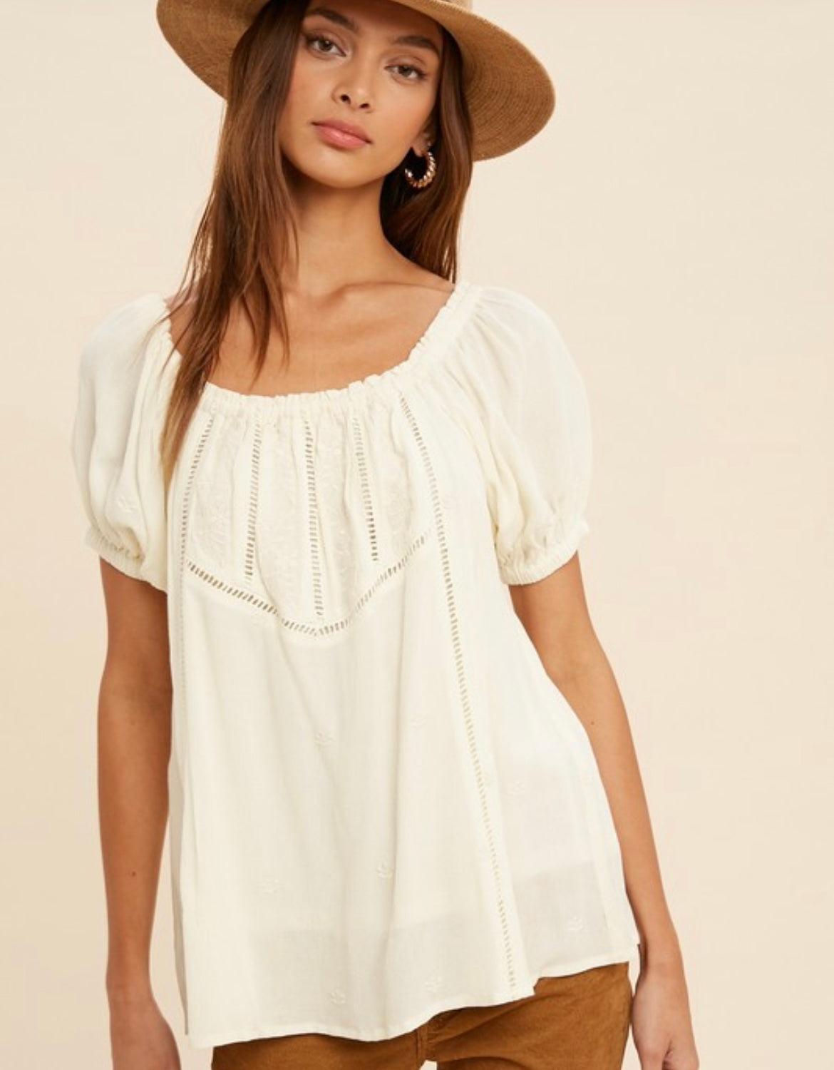 The Kiersten Cream Top