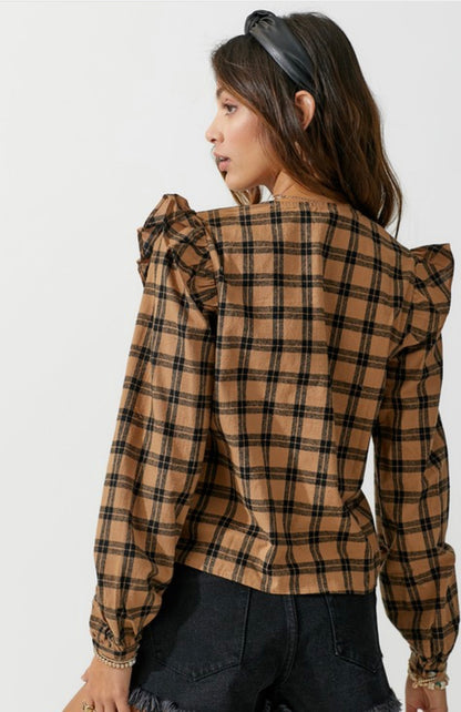 The Abby Ruffled Flannel