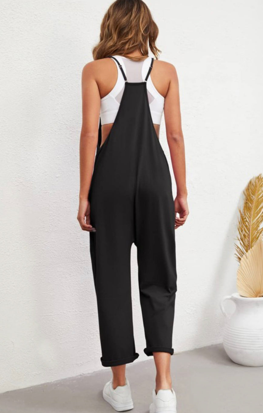The Jamie Jumpsuit in black and green