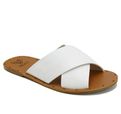The Indy Sandals in White