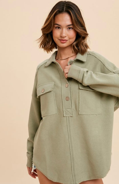 The Beck Button Front Sweatshirt