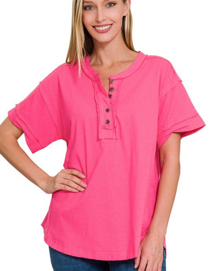 The Harper Top in Pink and Black