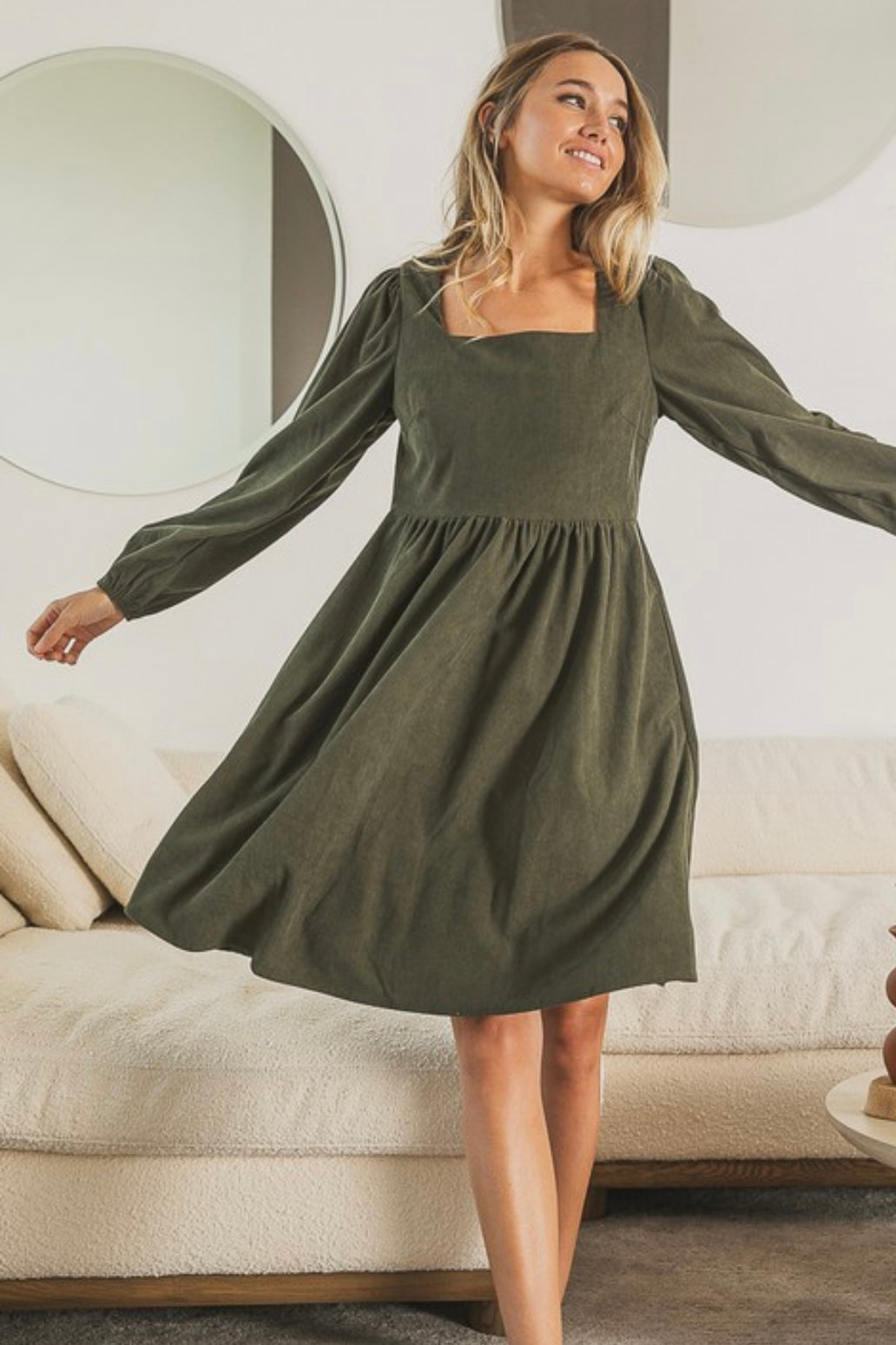The Evelyn Corduroy Dress in 2 Colors