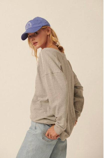 The Linsey Sweatshirt in Heather Grey
