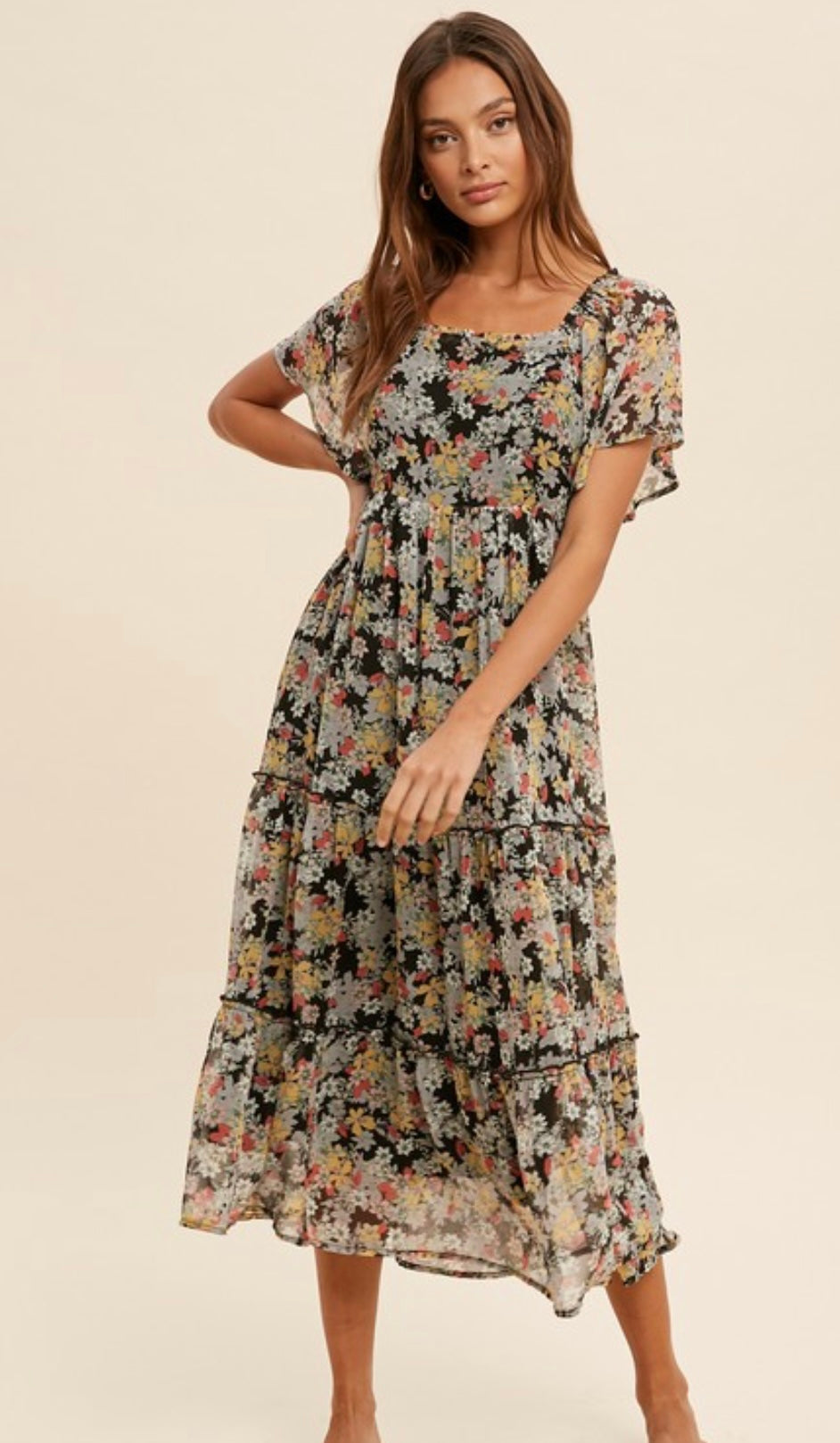 The Charlotte Floral Dress in 3 Colors