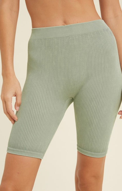 The Bay Ribbed biker shorts