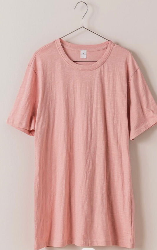 The Kennedy Vintage Wash Tee in Pink