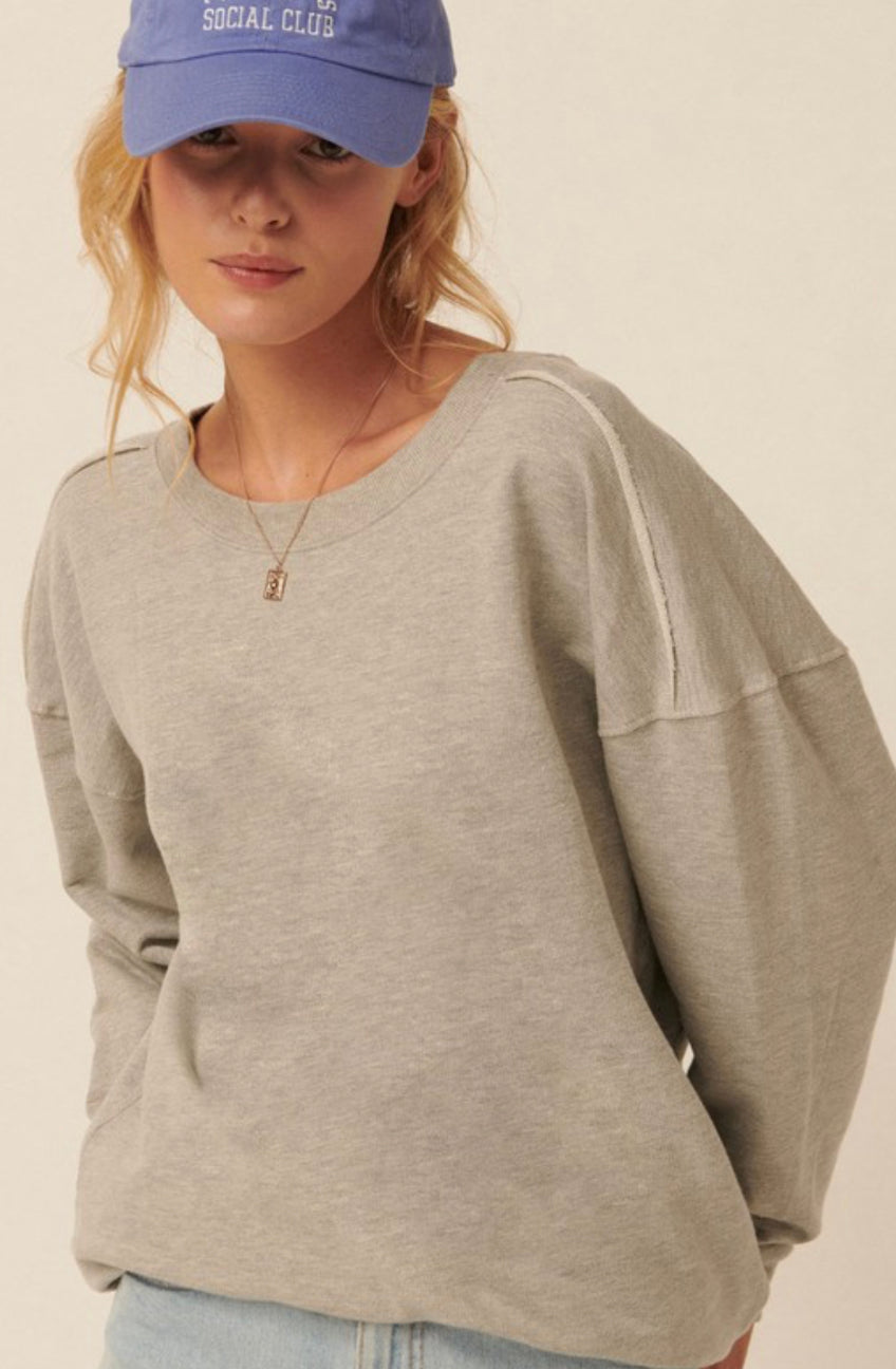 The Linsey Sweatshirt in Heather Grey