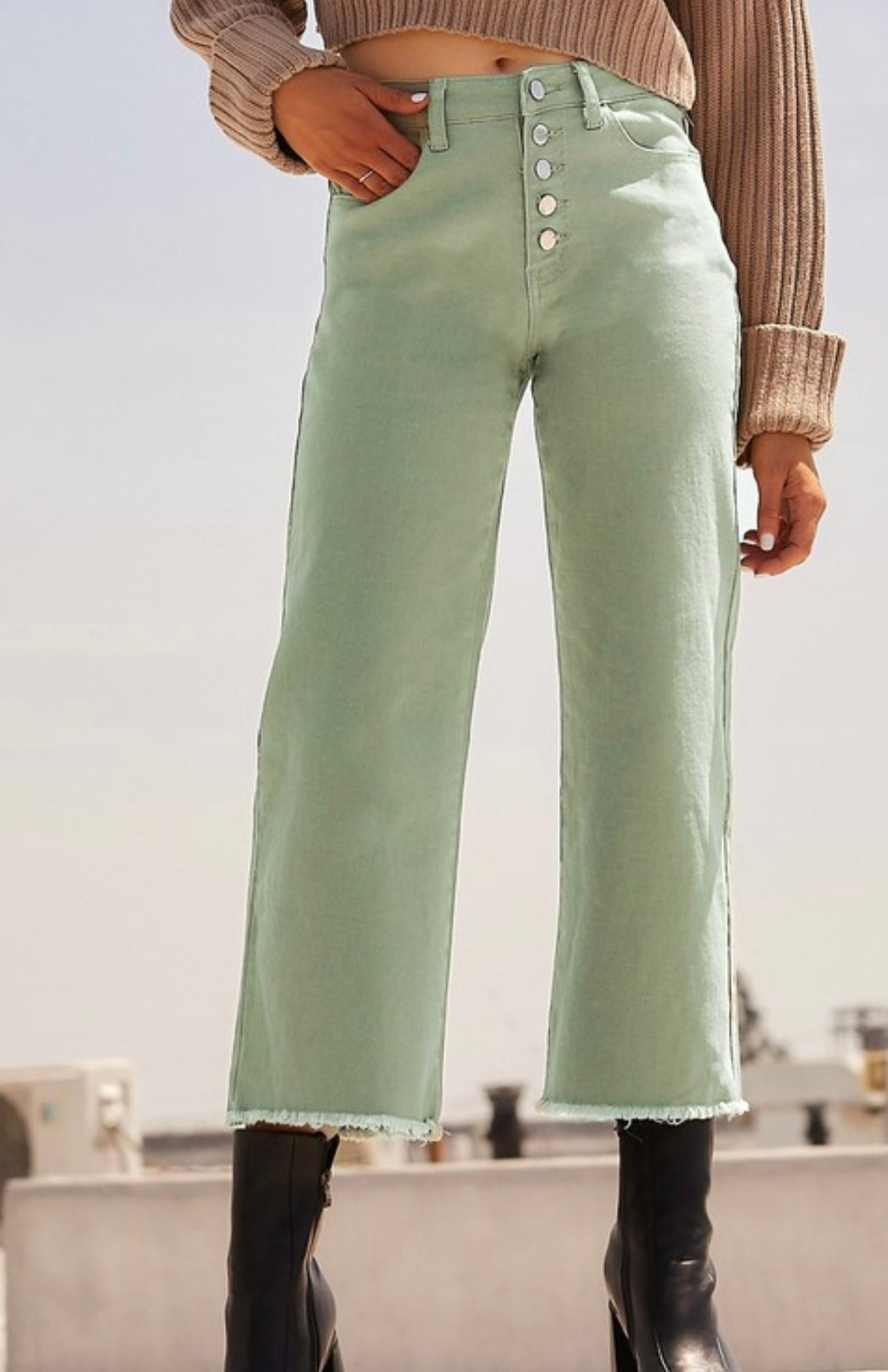The Cami Cropped Sage Pants