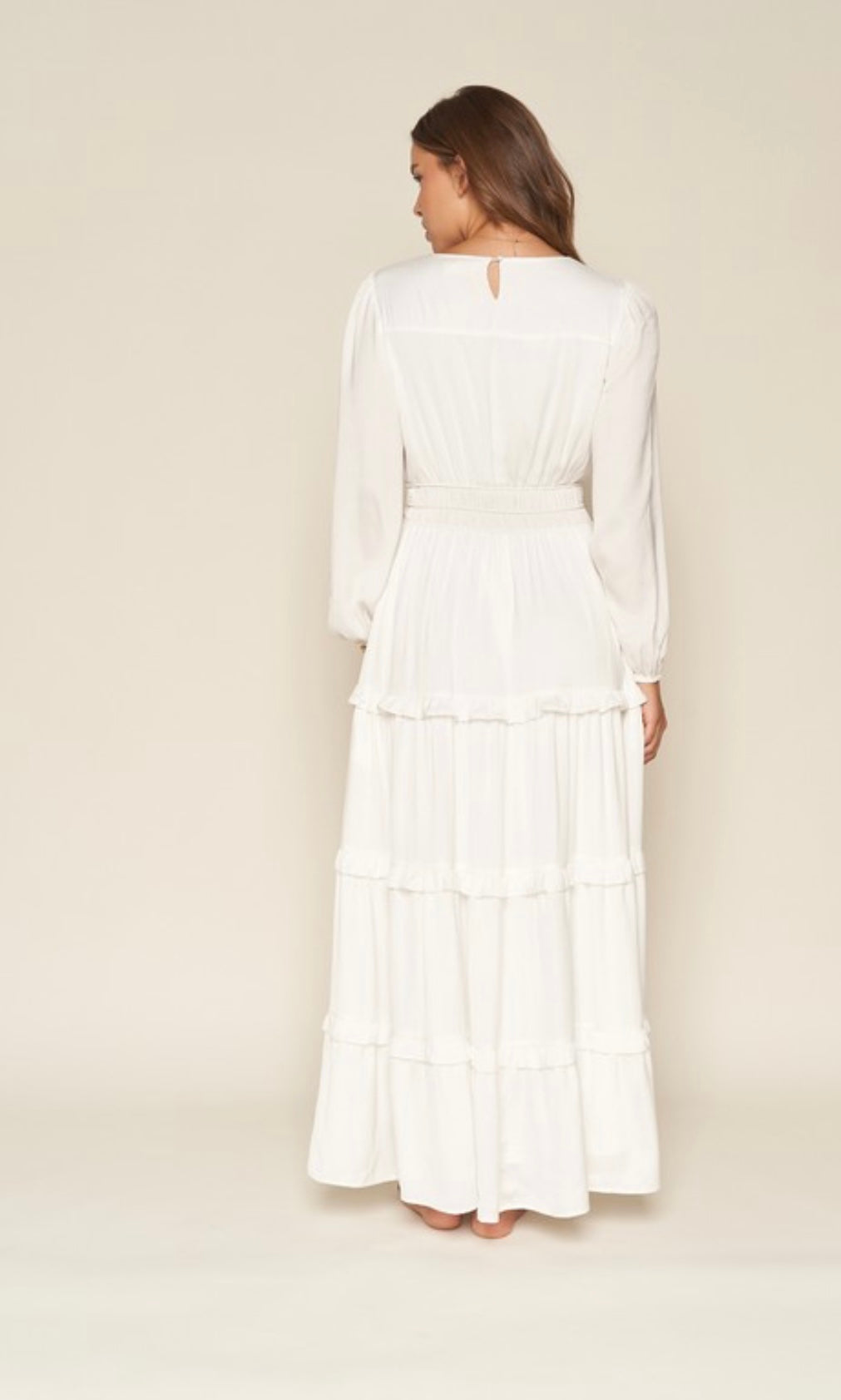 The Genevieve White Maxi Dress