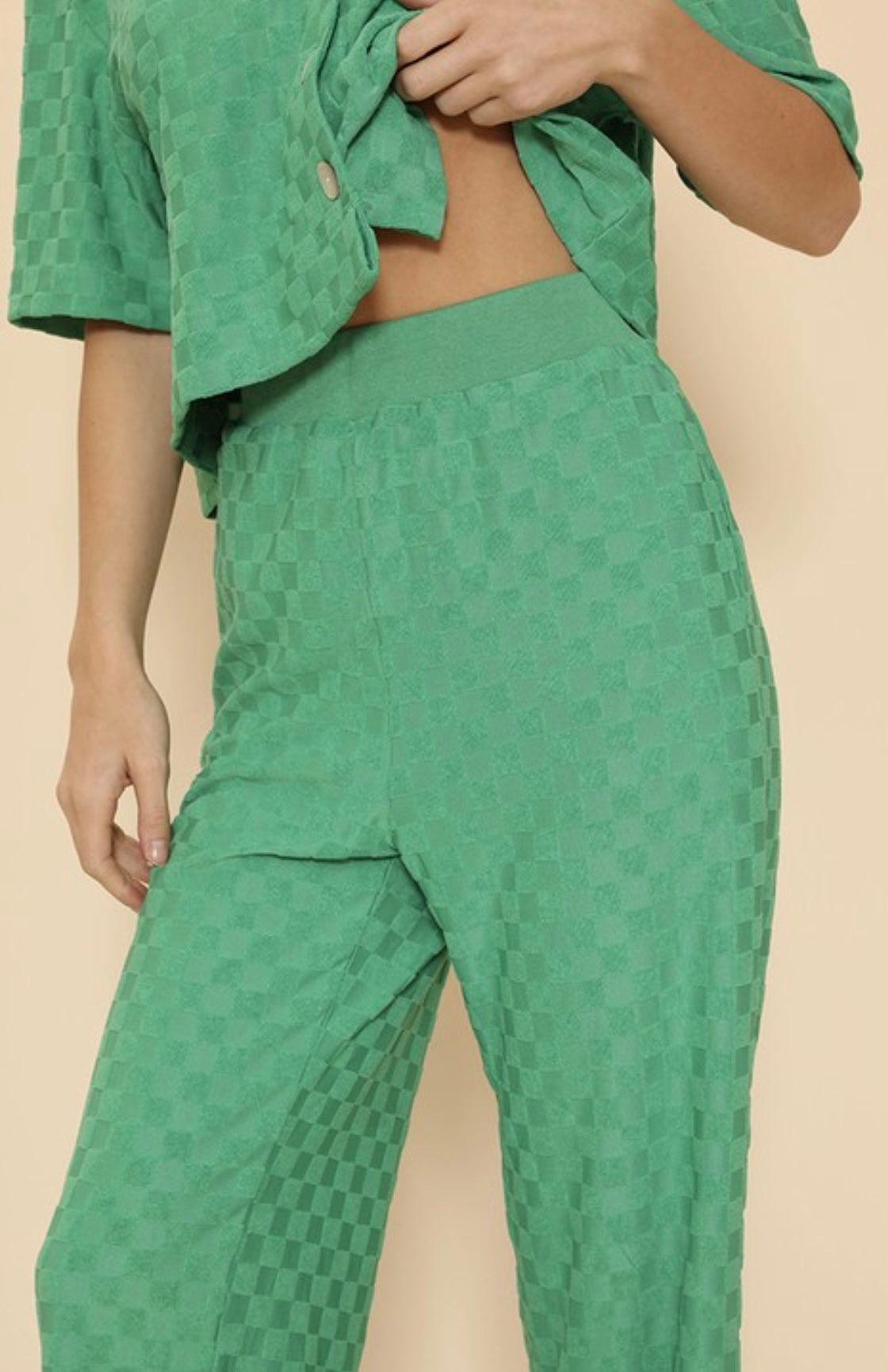 The Darcy Checkered Green Set