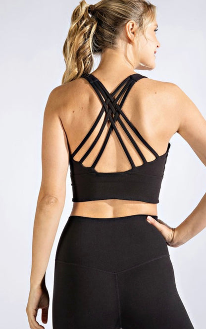 Rae Strappy Back Sports Bra in 4 Colors