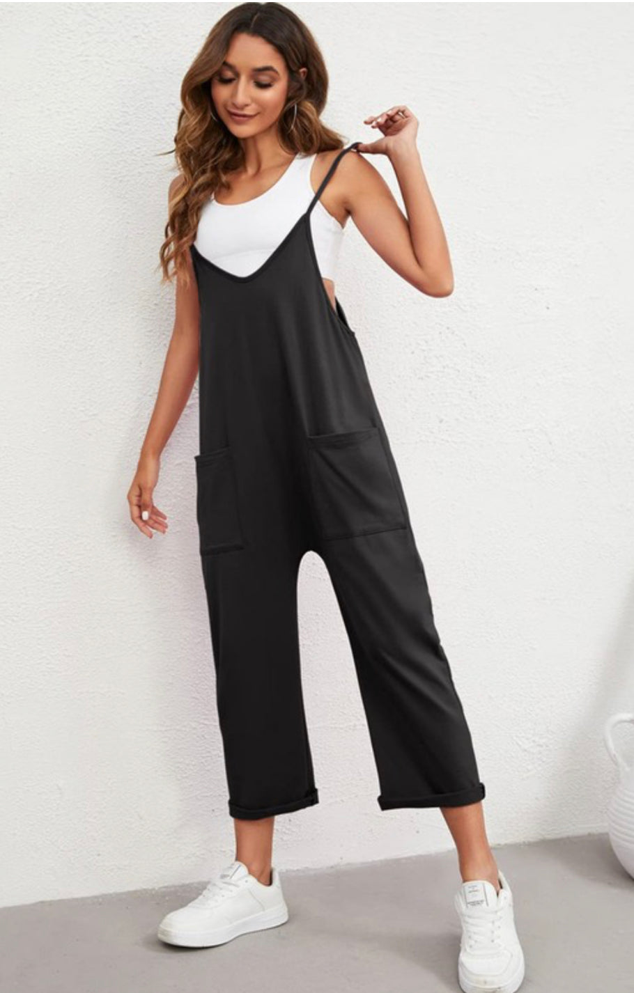 The Jamie Jumpsuit in black and green