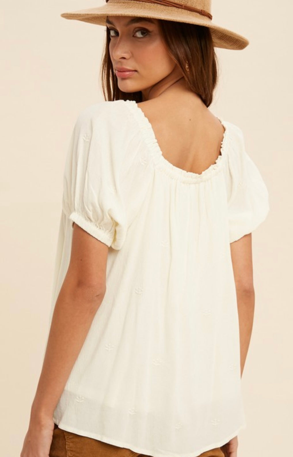 The Kiersten Cream Top