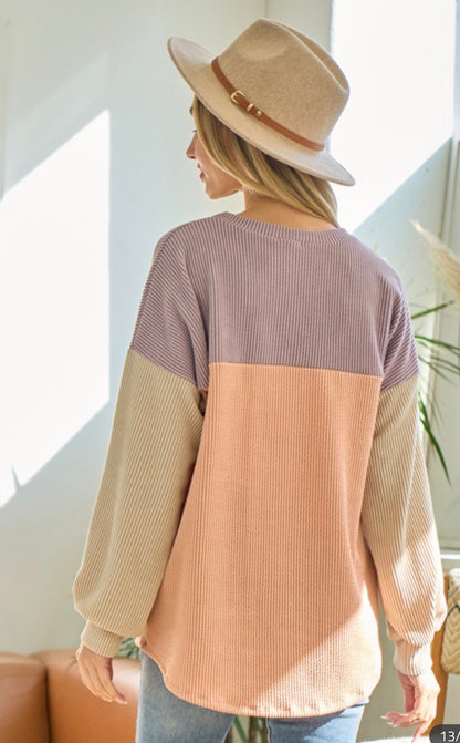 The Mazie Color block Sweater
